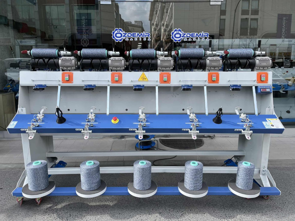 5'li Silindir Sarım 8 İnç İplik Aktarma Makinası